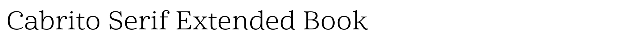 Cabrito Serif Extended Book image